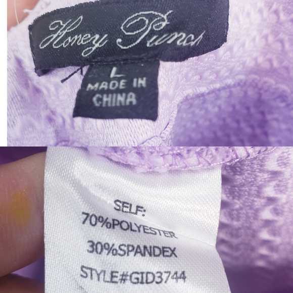 HONEY PUNCH Lavender Tube Bodycon Bandage Dress L - Picture 3 of 12